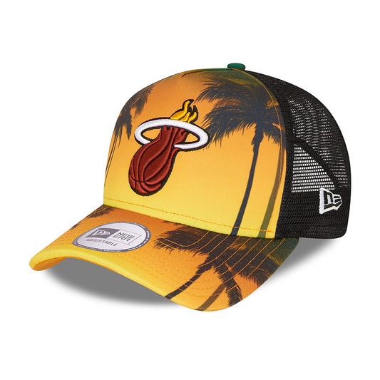 Casquette Trucker A-Frame NBA Summer City Miami Heat noir-multi NEW ERA