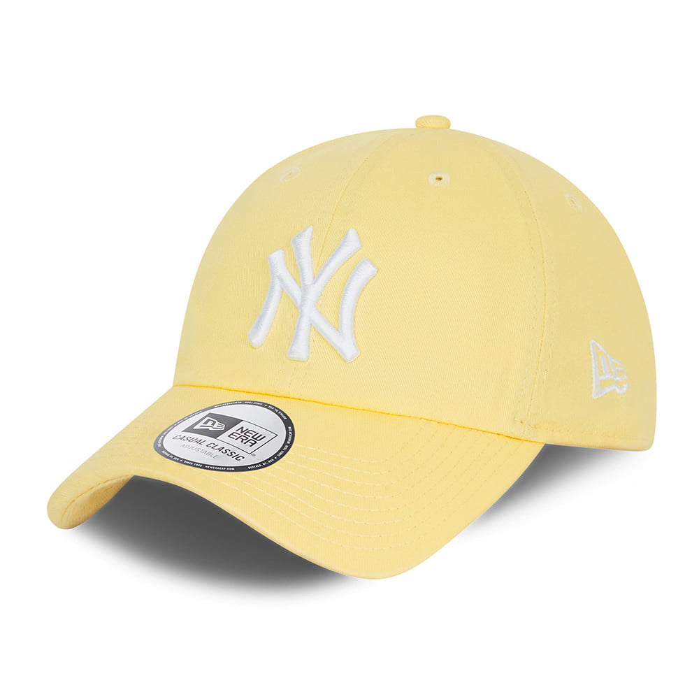 Casquette 9TWENTY Washed Casual Classic New York Yankees jaune clair NEW ERA