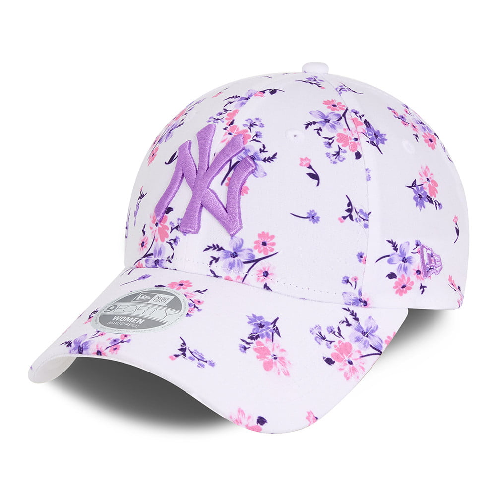 Casquette Femme 9FORTY Floral New York Yankees blanc NEW ERA