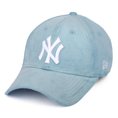 Casquette Femme 9FORTY en Velours Côtelé bleu ciel NEW ERA
