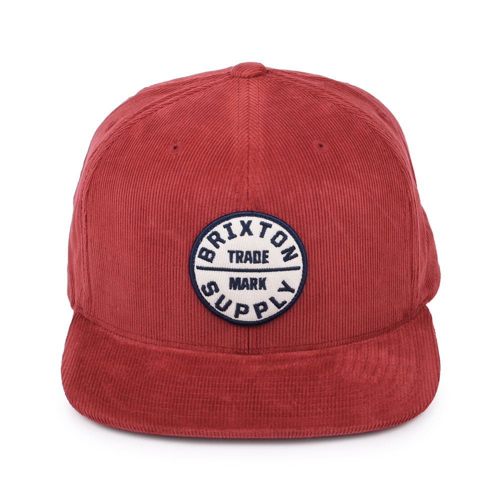 Casquette Snapback en Velours Côtelé Oath III vin BRIXTON