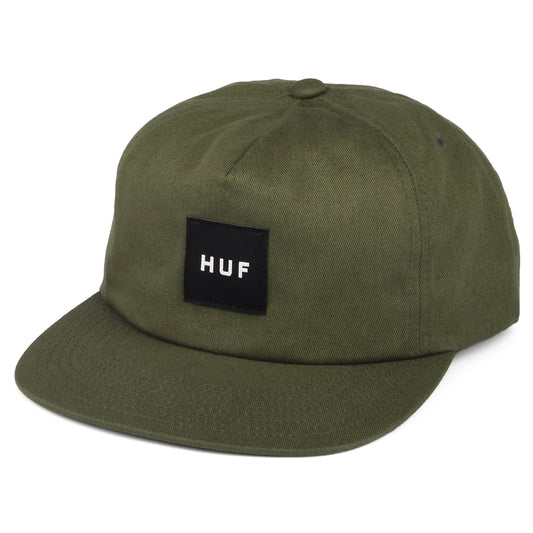Casquette Snapback Non Structurée Box Logo olive HUF