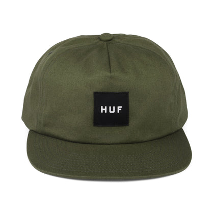 Casquette Snapback Non Structurée Box Logo olive HUF