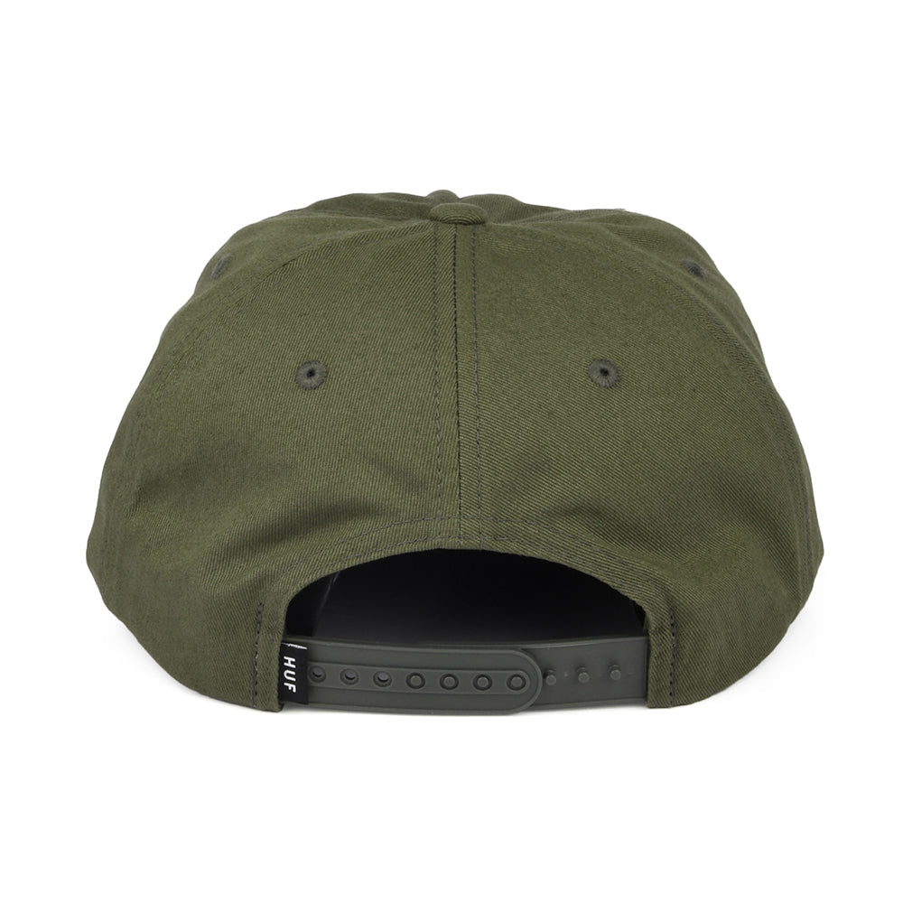 Casquette Snapback Non Structurée Box Logo olive HUF