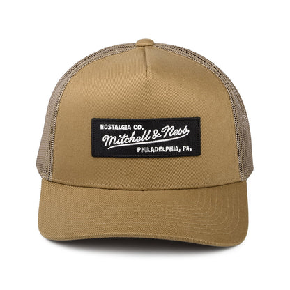 Casquette Trucker Branded Box Logo Classic beige sable MITCHELL & NESS