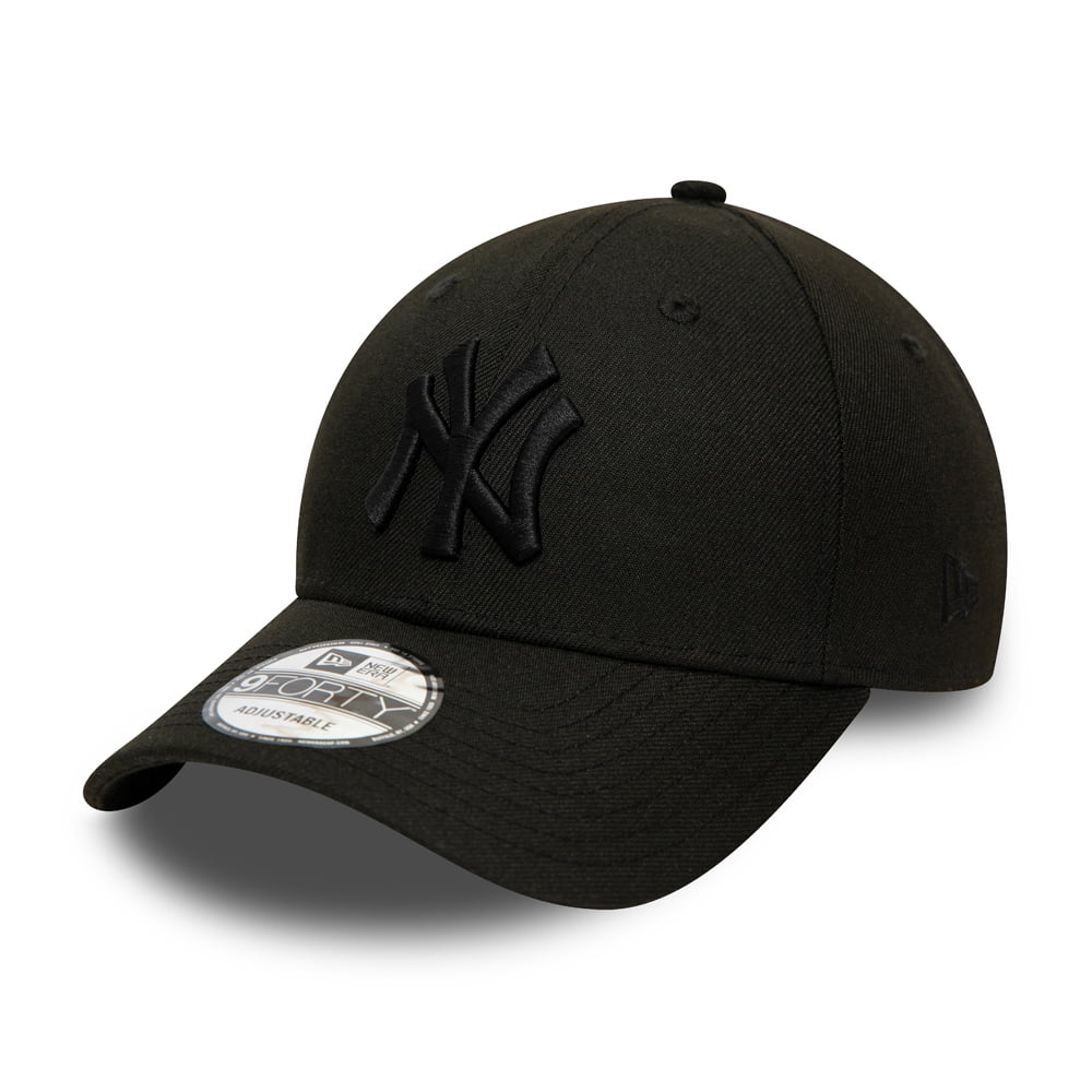 Casquette 9FORTY MLB Team Contrast New York Yankees noir sur noir NEW ERA