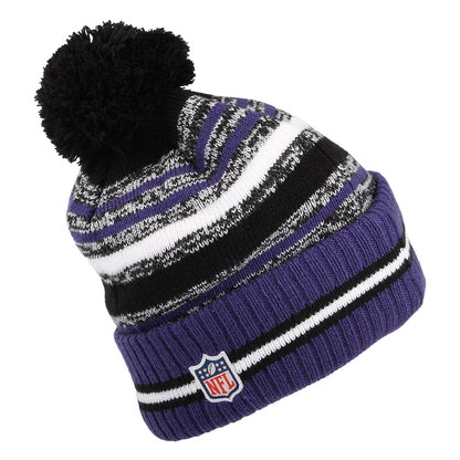 Bonnet à Pompon NFL Sport Knit OTC Baltimore Ravens violet-noir NEW ERA