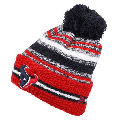 Bonnet à Pompon NFL Sport Knit OTC Houston Texans bleu marine-rouge NEW ERA