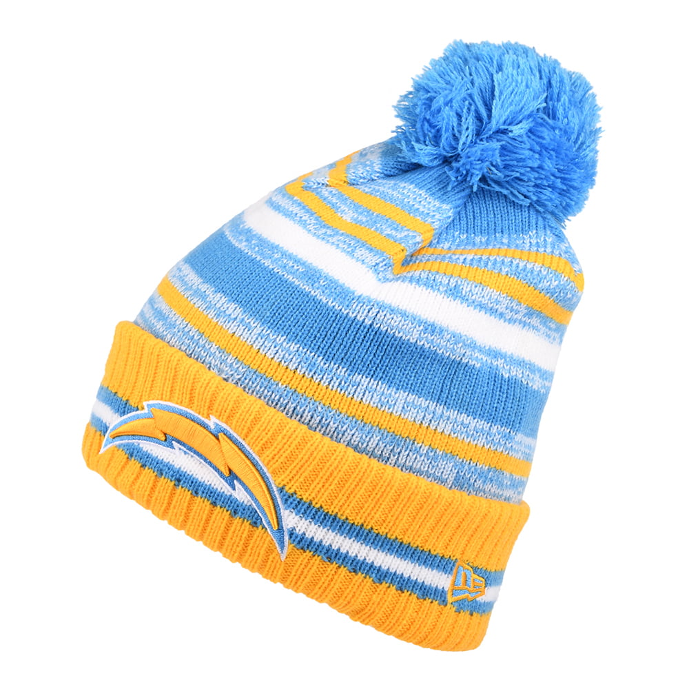 Bonnet à Pompon NFL Sport Knit OTC Los Angeles Chargers bleu-doré NEW ERA