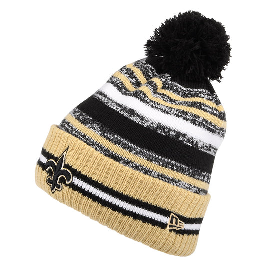 Bonnet à Pompon NFL Sport Knit OTC New Orleans Saints noir-doré NEW ERA