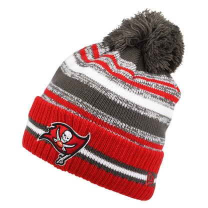 Bonnet à Pompon NFL Sport Knit OTC Tampa Bay Buccaneers rouge-noir NEW ERA