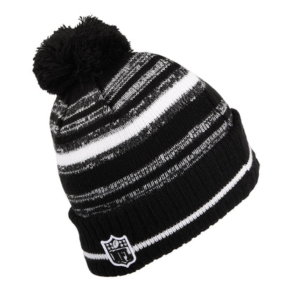 Bonnet à Pompon NFL Sport Knit Detroit Lions noir-blanc NEW ERA