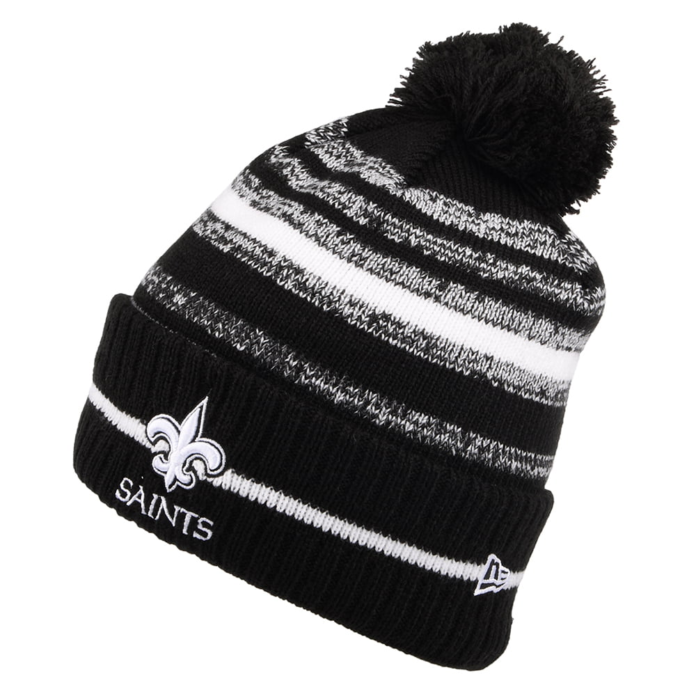 Bonnet à Pompon NFL Sport Knit New Orleans Saints noir-blanc NEW ERA