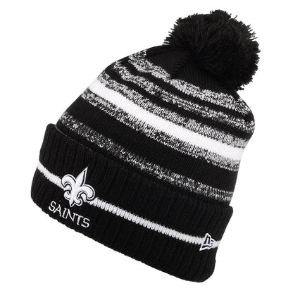 Bonnet à Pompon NFL Sport Knit New Orleans Saints noir-blanc NEW ERA