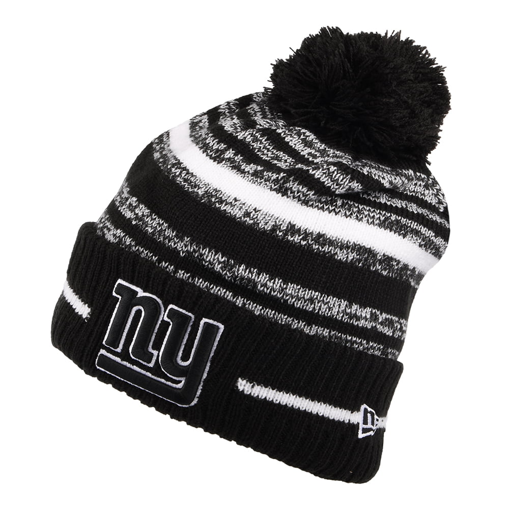Bonnet à Pompon NFL Sport Knit New York Giants noir-blanc NEW ERA