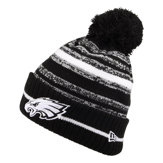 Bonnet à Pompon NFL Sport Knit Philadelphia Eagles noir-blanc NEW ERA