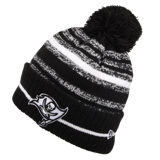 Bonnet à Pompon NFL Sport Knit Tampa Bay Buccaneers noir-blanc NEW ERA