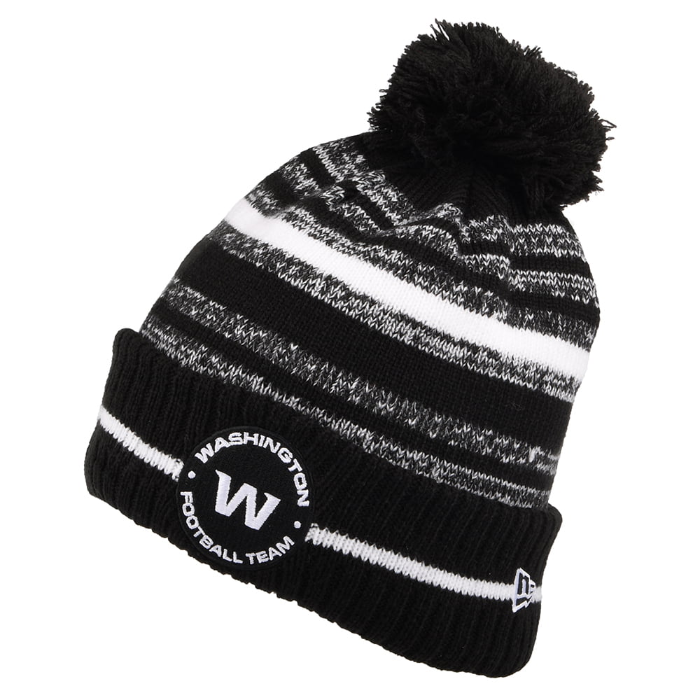 Bonnet à Pompon NFL Sport Knit Washington Football Team noir-blanc NEW ERA
