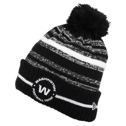 Bonnet à Pompon NFL Sport Knit Washington Football Team noir-blanc NEW ERA