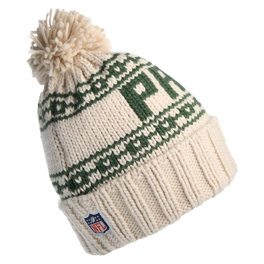 Bonnet à Pompon Femme NFL Sport Knit Green Bay Packers avoine NEW ERA