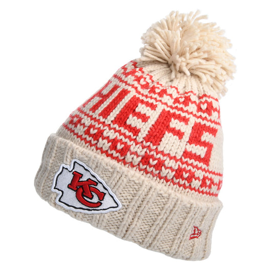 Bonnet à Pompon Femme NFL Sport Knit Kansas City Chiefs avoine NEW ERA