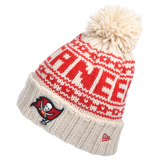 Bonnet à Pompon Femme NFL Sport Knit Tampa Bay Buccaneers avoine NEW ERA