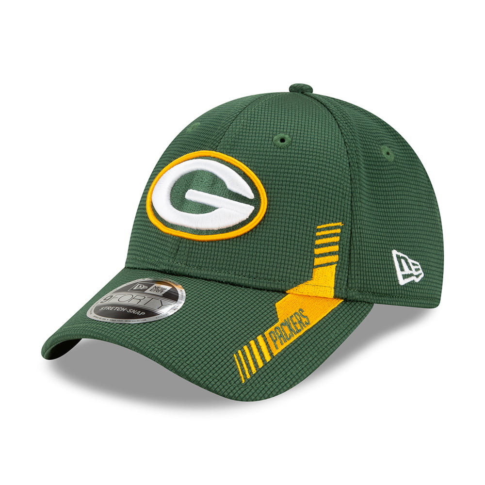 Casquette Stretch Snap 9FORTY NFL Sideline Home Green Bay Packers vert-jaune NEW ERA