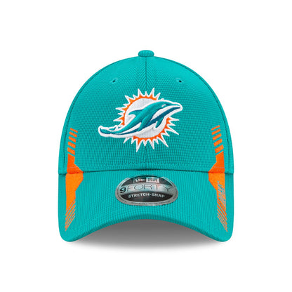 Casquette 9FORTY NFL Sideline Home Miami Dolphins bleu sarcelle-orange NEW ERA