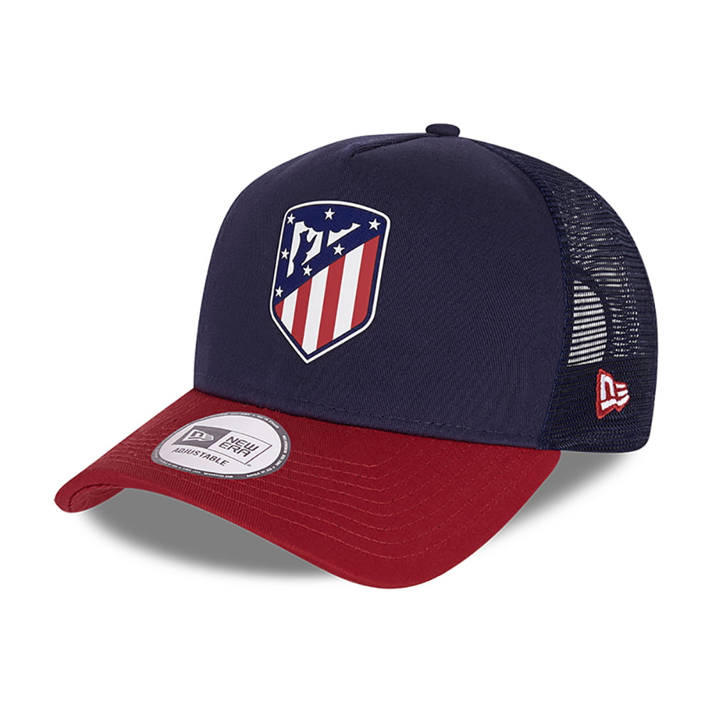 Casquette Trucker 9FORTY Rubber Logo Atletico Madrid bleu marine-rouge NEW ERA