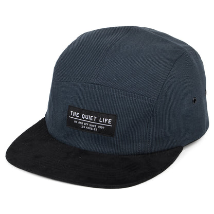 Casquette 5 Panel Cord Combo bleu marine-noir THE QUIET LIFE