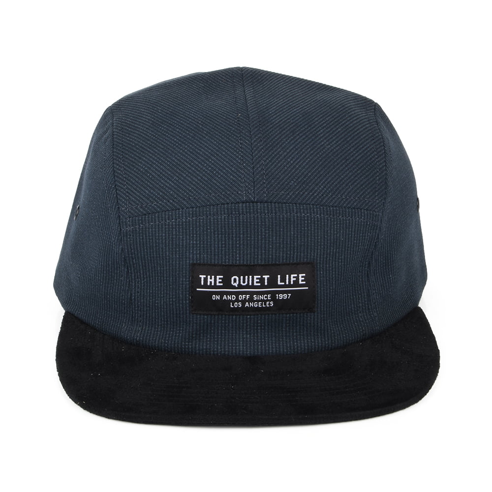 Casquette 5 Panel Cord Combo bleu marine-noir THE QUIET LIFE