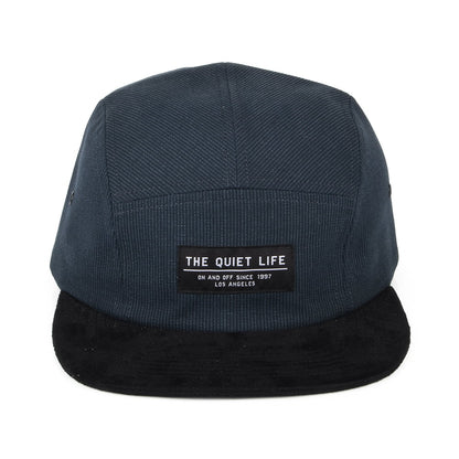 Casquette 5 Panel Cord Combo bleu marine-noir THE QUIET LIFE