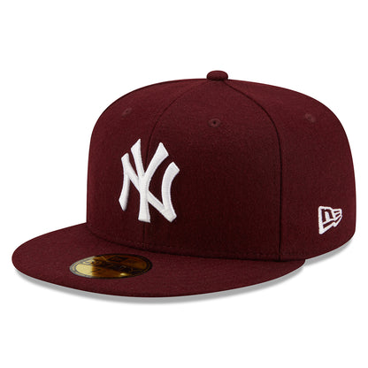 Casquette 59FIFTY MLB Melton New York Yankees bordeaux NEW ERA