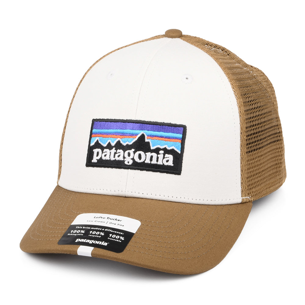 Casquette Trucker en Coton Bio LoPro P-6 Logo blanc-marron PATAGONIA