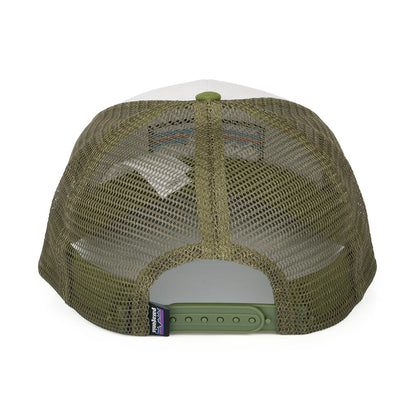 Casquette Trucker en Coton Bio P-6 Logo blanc-vert PATAGONIA