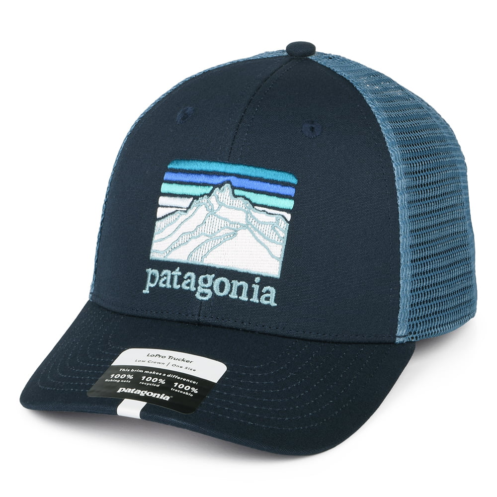 Casquette Trucker en Toile de Coton Bio LoPro Line Logo Ridge bleu marine PATAGONIA