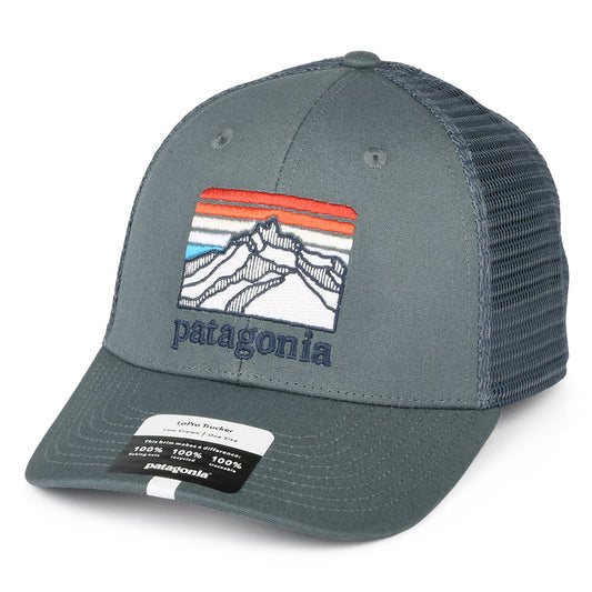 Casquette Trucker en Toile de Coton Bio LoPro Line Logo Ridge gris PATAGONIA