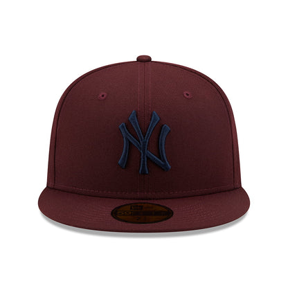 Casquette 59FIFTY MLB League Essential New York Yankees bordeaux-marine NEW ERA
