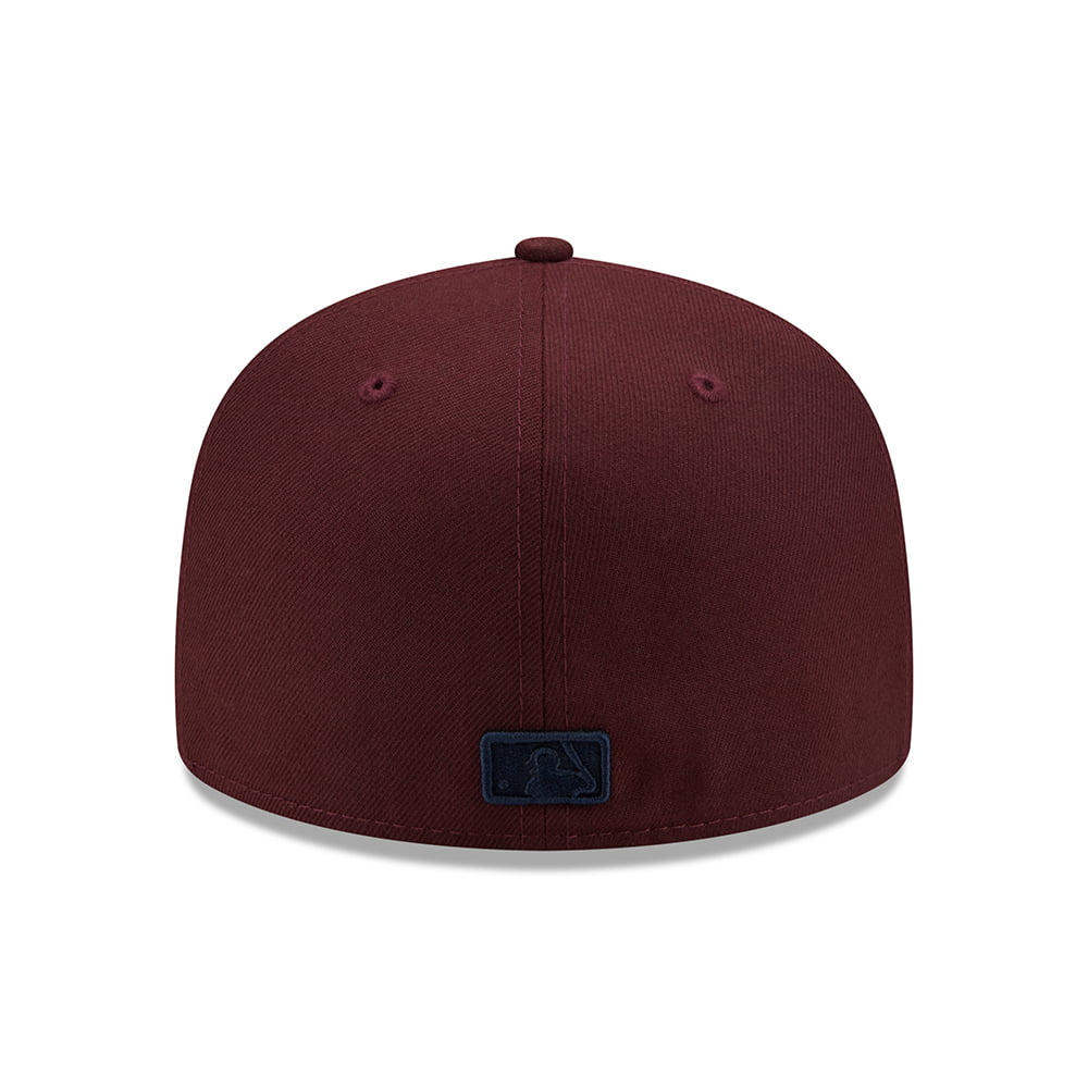 Casquette 59FIFTY MLB League Essential New York Yankees bordeaux-marine NEW ERA