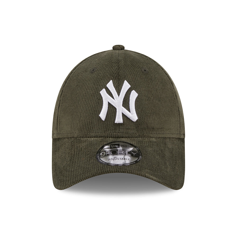 Casquette 9FORTY MLB Cord Fabric New York Yankees olive NEW ERA