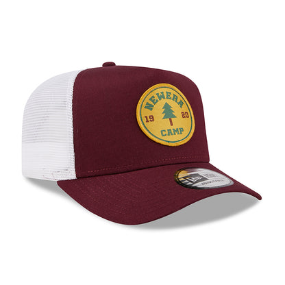 Casquette Trucker A-Frame NE Camp Patch bordeaux NEW ERA