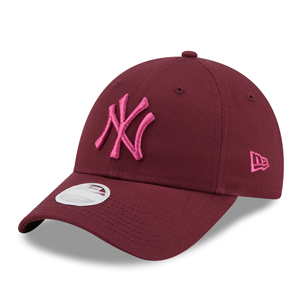 Casquette Femme 9FORTY New York Yankees League Essential bordeaux-rose NEW ERA