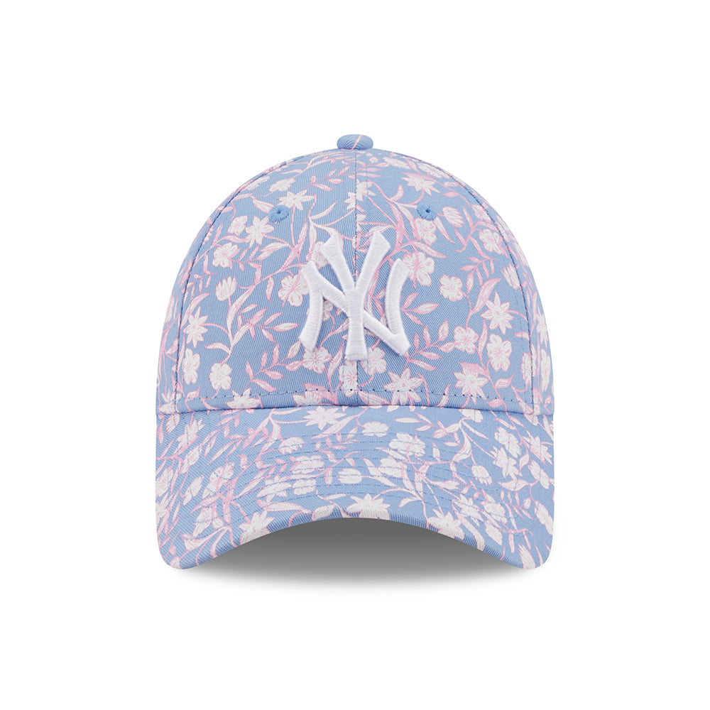 Casquette Femme 9FORTY MLB Floral New York Yankees bleu clair NEW ERA