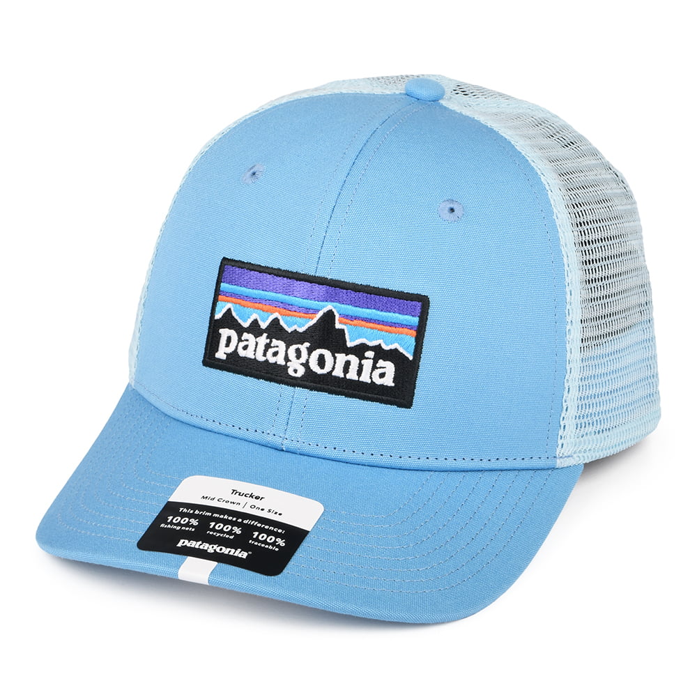 Casquette Trucker en Coton Bio P-6 Logo bleu moyen PATAGONIA