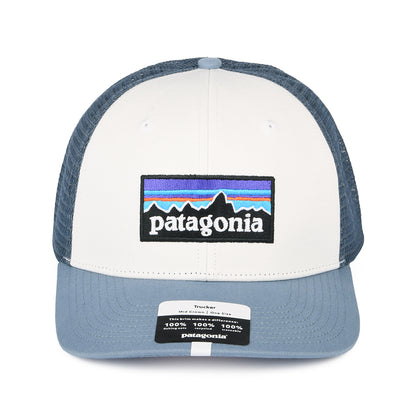 Casquette Trucker en Coton Bio P-6 Logo blanc-bleu fumée PATAGONIA