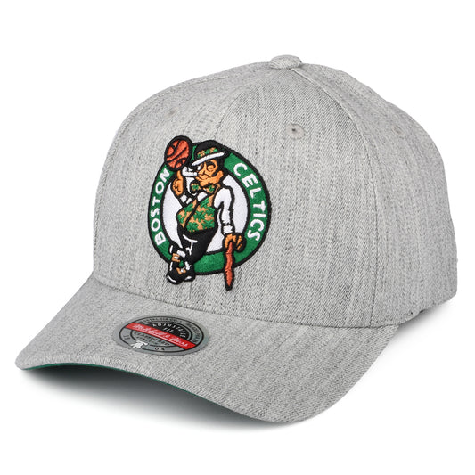 Casquette Snapback NBA Team Heather Stretch Boston Celtics gris chiné MITCHELL & NESS