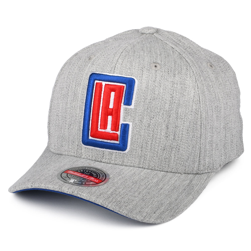 Casquette Snapback NBA Team Heather Stretch L.A. Clippers gris chiné MITCHELL & NESS