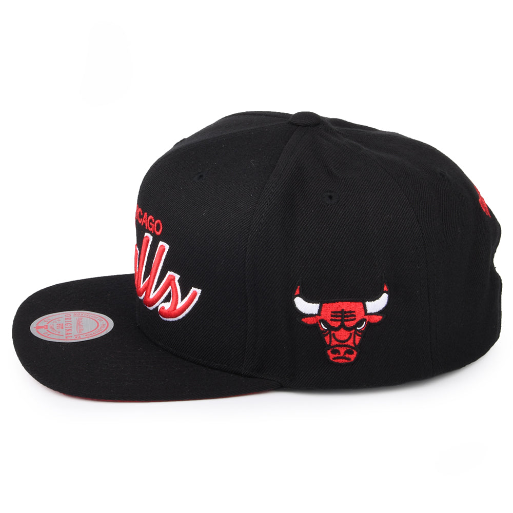 Casquette Snapback NBA Foundation Script Chicago Bulls noir MITCHELL & NESS