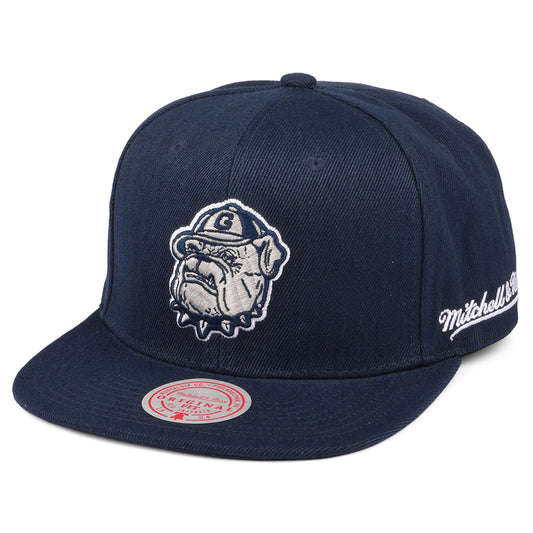 Casquette Snapback English Dropback Georgetown Hoyas bleu marine MITCHELL & NESS