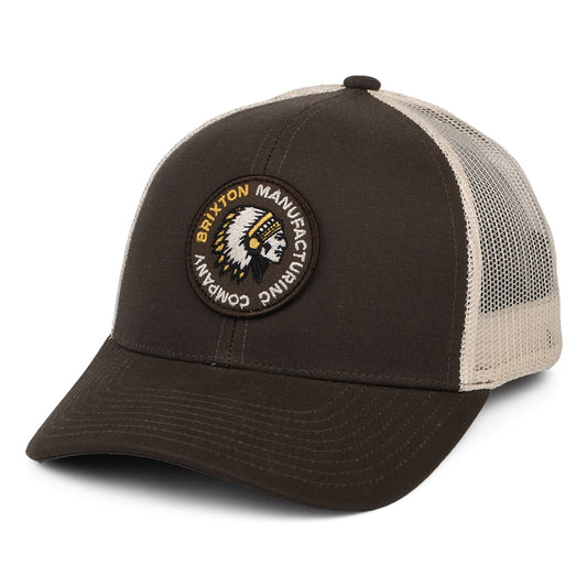 Casquette Trucker Rival Stamp NetPlus MP marron-blanc cassé BRIXTON